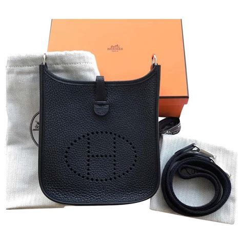 hermes mini evelyne black|hermes evelyne mini vintage.